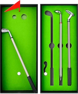 Fathers Day Mini Desktop Golf Ball Pen Gift Set - Picture 1 of 6