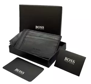 Hugo Boss Black Leather Card Colder 09 X Slots, Brand New In Box - Bild 1 von 5