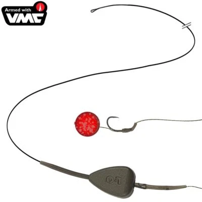 INLINE CLASSIC Karpfen Fertigmontage VMC Haken Life-ORANGE Carp Rig Haar Vorfach - Bild 1 von 4