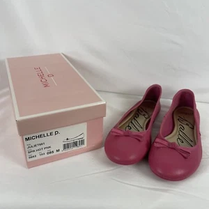 Bailarina superior de cuero Michelle D plana rosa para mujer talla 8,5 estilo Julieta 662 - Imagen 1 de 11