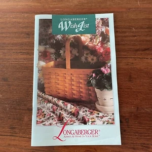 LONGABERGER Basket Wish List Winter Spring Summer February August 1994 - Picture 1 of 3