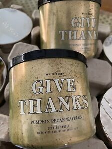  Bath & Body Works PUMPKIN PECAN WAFFLES Candle Give Thanks Large 3-Wick Scented