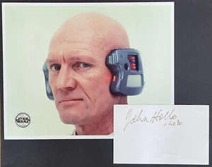 Star Wars John Hollis As Lobot Autograph Signed Index Card & Official Pix Photo - Picture 1 of 5