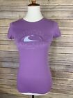American Eagle Womens XS Graphic Tee Purple Stargazer Embroidered Top