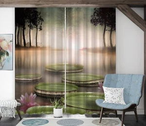 3D Lotus Pond Tree R3306 Window Photo Curtain Printing Fabric Panda 2023 - Picture 1 of 7