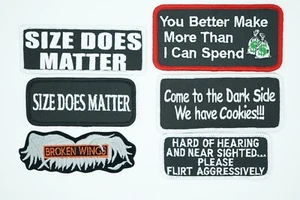 Funny, Adult, Novelty, Ironic, Iron On, Biker Patches, Assorted Styles - Picture 1 of 13