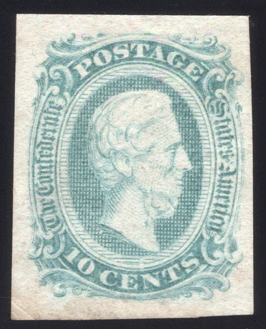 Confederate States, CSA #11c (AD) 10¢ Greenish Blue, Mng, Sound with Good Color! Cover