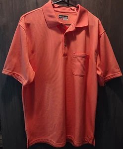 Men's Polo Shirt: by Grand Slam Performance; Peach, Short Sleeve, Size L - Picture 1 of 5