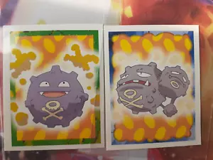 Koffing + Weezing #109, 110 1999 Merlin Pokemon Set of 2 Stickers LP-NM - Picture 1 of 3