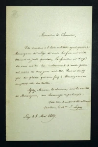 Lettre manuscrite du Chanoine J. LUPUS honoraire de la cathédrale de Liège 1859 - Imagen 1 de 1