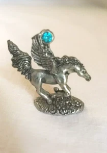 OCI Pewter Miniature Fantasy Pegasus Figurine I" Crystal Mystical - Picture 1 of 4