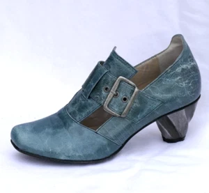 Lisa Tucci Pumps Leder smaragd grün Gr. 38 handmade Malahit - Bild 1 von 14