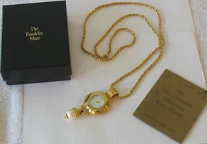 Vintage Franklin Mint Mary McFadden Millennium Watch Pendant Necklace - Picture 1 of 4
