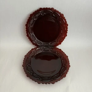 Avon Cape Cod Rubinrot 7-1/4" Dessert Salat Teller 2er Set Mittagessen - Bild 1 von 8