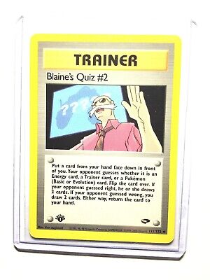 BLAINE’S QUIZ #2 - 1st Edition Gym Challenge - 111/132 - Uncommon - Pokemon - NM
