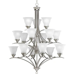 Progress Lighting P4365 Nickel Trinity 15-Light 44"W Chandelier - Picture 1 of 4