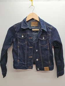 Guess Kids Denim Jean Jacket Size Small Trucker Dark Wash Cotton Style 11825 - Picture 1 of 9