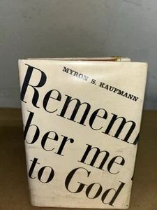 1957 REMEMBER ME TO GOD By Myron S Kaufmann Hardcover + DJ 4th Impression - Picture 1 of 8