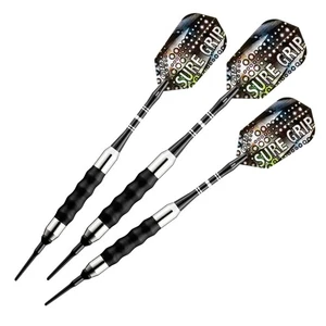Viper Sure Grip Soft Tip Darts - Dartboard Game Accessory - Black - 16 Grams - Picture 1 of 6