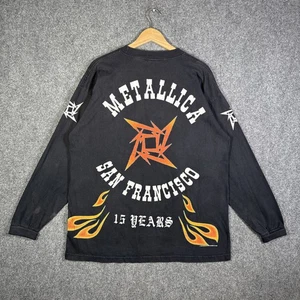 Vintage Metallica Shirt XL Black San Francisco Long Sleeve Band Tee 1996 90s - Picture 1 of 6