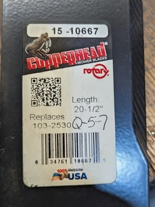 15-10667 Copperhead High Lift Blade for ExMark 20 1/2" - Picture 1 of 2