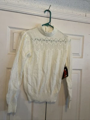 Vintage ALIA Sweater Acrylic Petite Small Mesh - Image 1 of 4