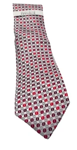 Perry Ellis Portfolio Cravatta in Seta con Motivo Geometrico, Rosso, OS - Foto 1 di 9