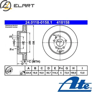 2x BRAKE DISC 24.0118-0158.1 FOR MAZDA CX-7CX-9 R2AA 2.2L 4cyl CX-7 CYC4 3.5L - Picture 1 of 9