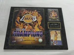 Los Angeles Lakers 2010 NBA CHAMPIONS Plaque, Kobe & Gasol Cards - 15x12” - Picture 1 of 1