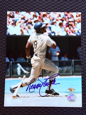 雷吉·史密斯签名亲笔签名 8 x 10 照片洛杉矶道奇队 — 第 1/3 张图片