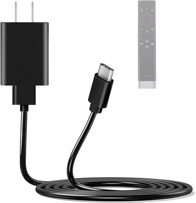 Solar Samsung TV Remote Charger Cord, Replacement Smart Control Black