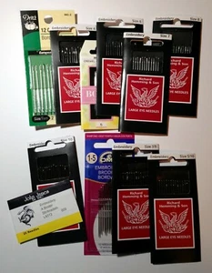 Crewel Embroidery Needles - 11 Sizes - Bohin, DMC, John James, Richard Hemming - Picture 1 of 7