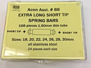New Assortment #88 Extra Long Watch Spring Bars w/Short Tip - Picture 1 of 2