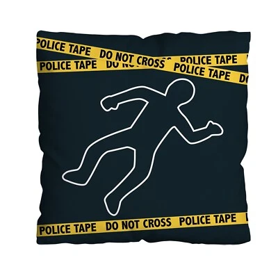Crime Scene - Plush Cushion - Two Sizes - Fun Gift - Humorous Gift - Image 1 of 4