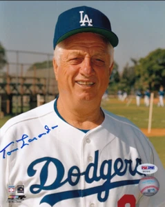 TOMMY LASORDA (d. 2021) Signed LA Dodgers 8x10 Photo (PSA/DNA ITP COA) - Picture 1 of 3