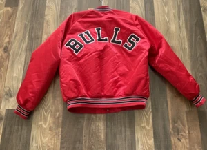 Chalk Line Chicago Bulls Red Satin Jacket Men’s size L Made in USA 80’s - Bild 1 von 14