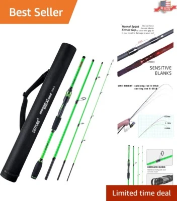 Caña giratoria resistente a la corrosión de 7 pies - Solución de pesca de viaje ligera Foto 1 de 4