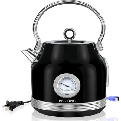 INTETEIN  1.7 Liter Stainless Steel Body Retro Electric Tea Kettle,USA Seller - Image 1 of 2