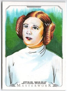 Star Wars Masterwork Topps 2015 Artist Sketch Card 1/1 Jeff Zapata Princess Leia - Picture 1 of 2