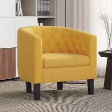 BELLEZE Yellow Accent Chairs for Living Room Elegant Arm Chair Upholstered T...