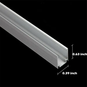 1m Aluminum Holder Channel Track Clips for 8x17mm LED Light Strip - 50Pcs - Picture 1 of 8