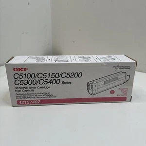 OKI Genuine 42127402 Magenta High Yield Toner Cartridge - Open Box Sealed Bag - Picture 1 of 5