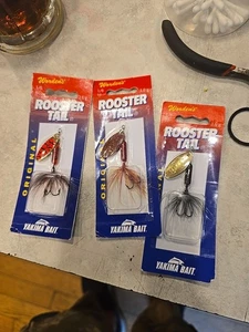 Lot 3 BRAND NEW! Wordens Rooster Tail In-Line Spinner 1/8 oz 208WH NICE! - Picture 1 of 8