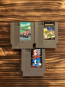 Paquete de 3 juegos NES - TMNT, Super Mario Bros and Duck Hunt, R.C. Pro-Am (KE)