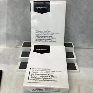 Amazon Basics Multipurpose Copy Paper, 8.5 x 11 Inch 20Lb Paper - 2 Reams 1000 - Picture 1 of 2
