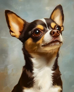 8x10 Foto Kunstdruck Stolzer Chihuahua Hund Stoiker Chihuahua Bild Wohndeko - Bild 1 von 2