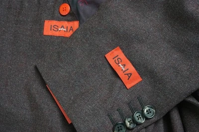 Isaia Gregory Cashmere Blend Flannel Woven Brown Sport Coat Jacket Sz 42R NEW - Image 1 of 4