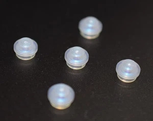 5 New LEGO Satin Trans Clear 1x1 Round Plates 6141 Transparent Opalescence milky - Imagen 1 de 12