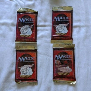 4x German 4th Edition Magic the Gathering Booster Packs factory Sealed - 1995 - Foto 1 di 3