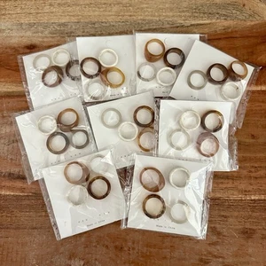 Resin Acrylic Ring Wholesale Lot Of 36 Rings Neutral Colors R2 - Picture 1 of 21